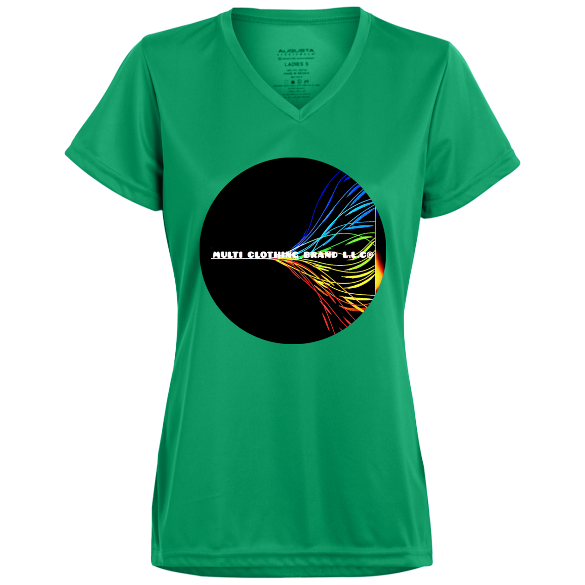 Multi Clothing Brand L.L.C - True Colors - Ladies’ Moisture-Wicking V-Neck Tee CustomCat