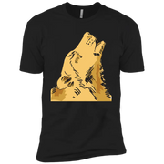 Wolf Howling - Boys SS T-Shirt CustomCat
