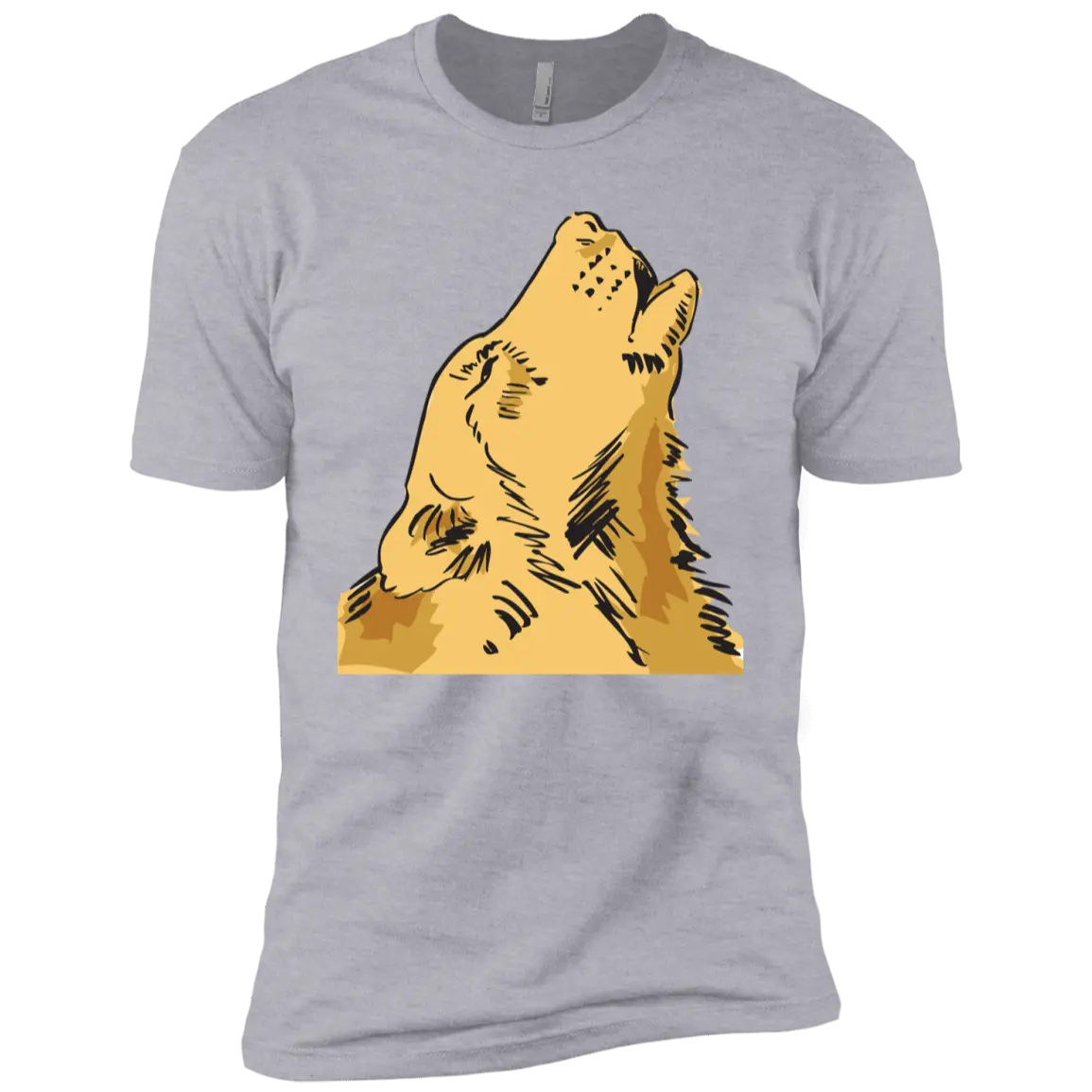 Wolf Howling - Boys SS T-Shirt CustomCat