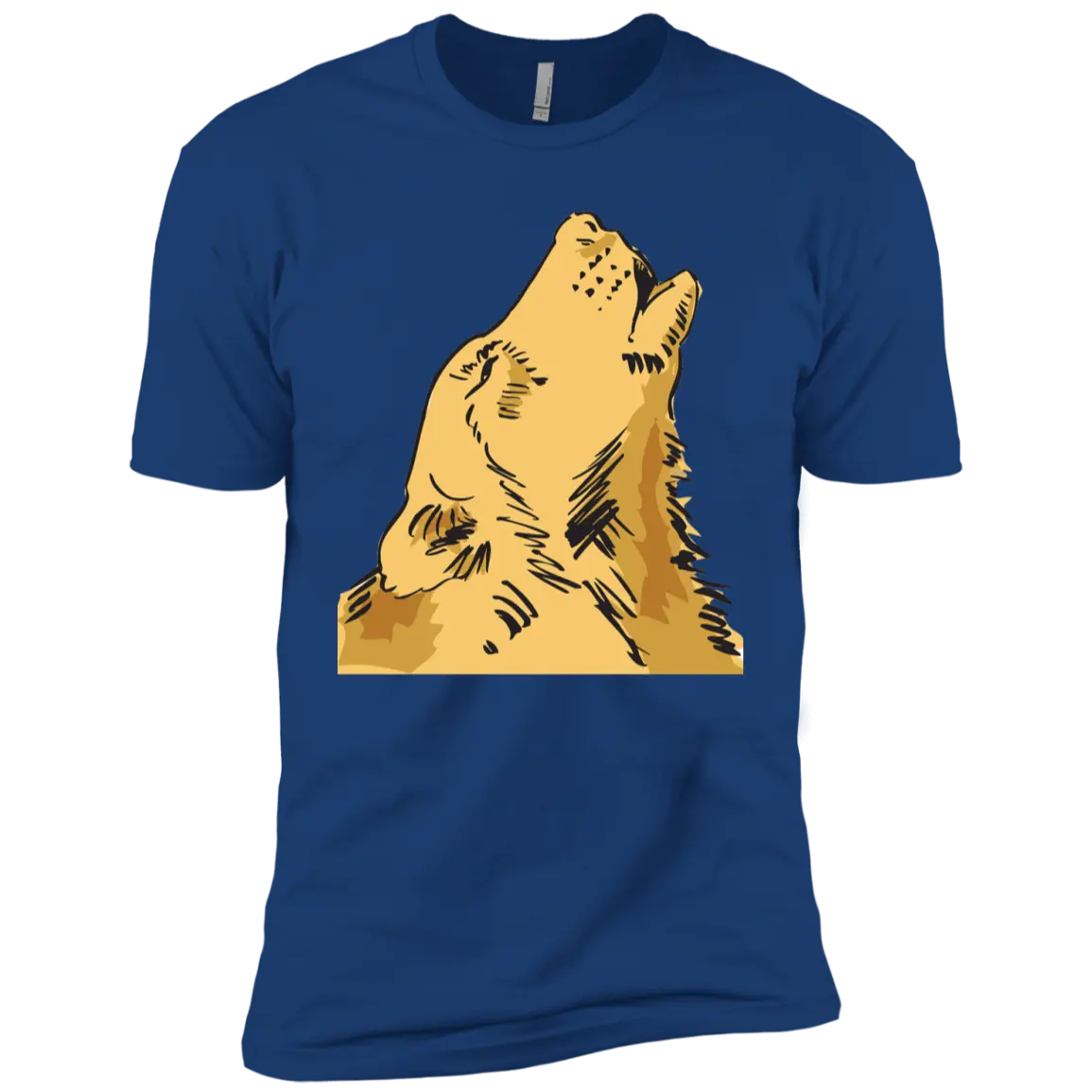 Wolf Howling - Boys SS T-Shirt CustomCat